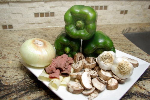 Ingredients for Philly Cheese Steak 